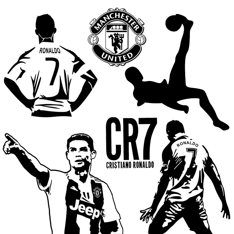 สติ๊กเกอร์ Manchester United C Rocar CR7 Ronaldor Creative Unique Football Club