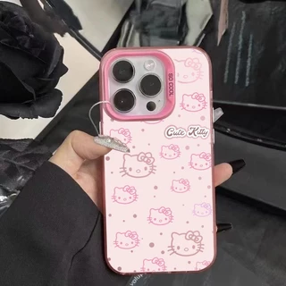 เคส IMD ชุบลายแมวคิตตี้สุดแฟชั่นเรียบง่ายเข้ากันได้กับ Vivo Y17s Y18 Y15 Y22 Y21 Y27 Y17 Y78 Y20 Y12i Y02 Y15s Y33s Y36