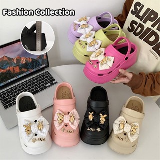 SHO-E-8899🍿รองเท้าหัวโต แถมฟรีตัวติดน่ารัก แฟชั่นสไตล์เกาหลี…