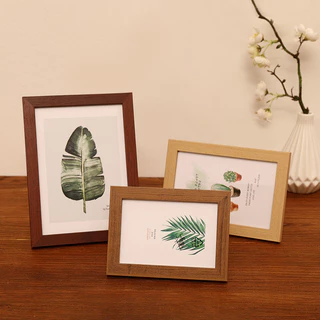 กรอบรูปไม้ กรอบรูป 6นิ้ว 7นิ้ว กรอบรูปไม้เนื้อแข็ง มีแผ่นพลาสติกใส DIY แต่งบ้าน