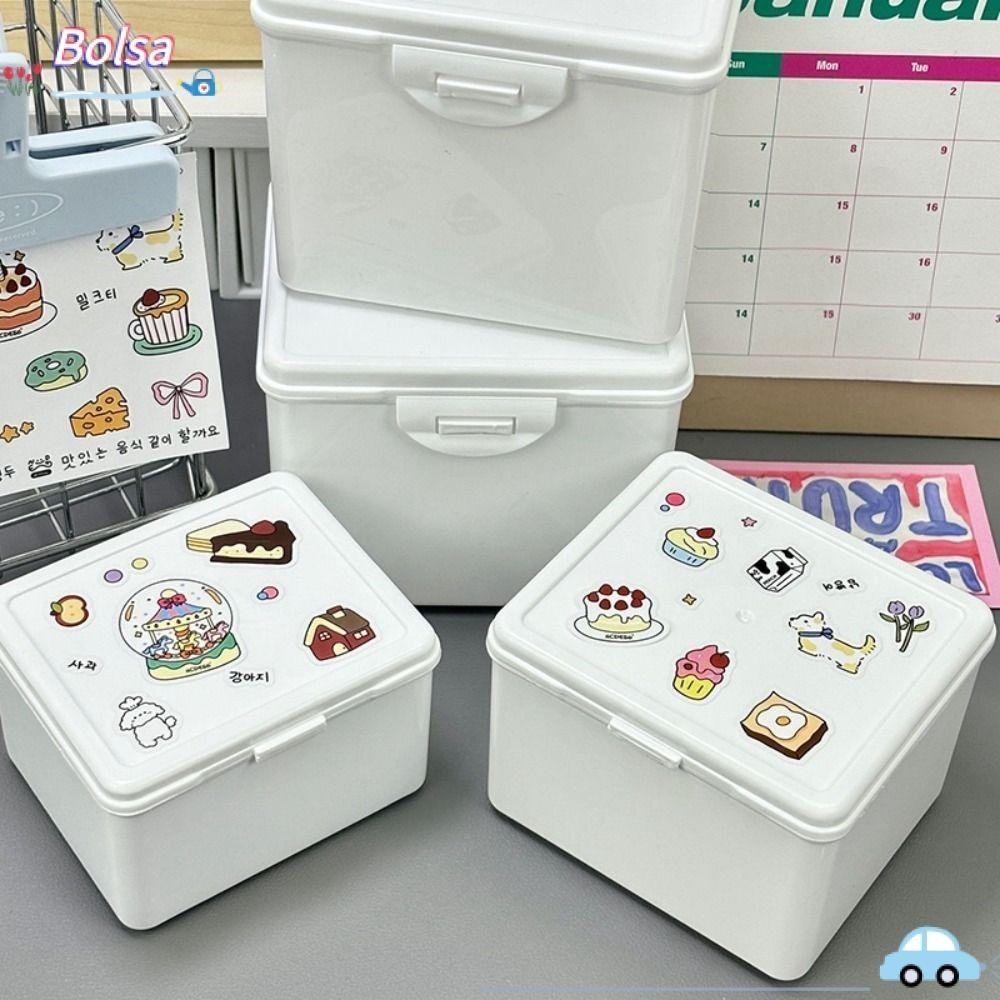 กล่องเก็บ BOLSA, กล่องเก็บการ์ดไอดอลสีขาว, ที่เก็บบัตรประจําตัวรูปถ่ายคอนเทนเนอร์เครื่องประดับ Kpop