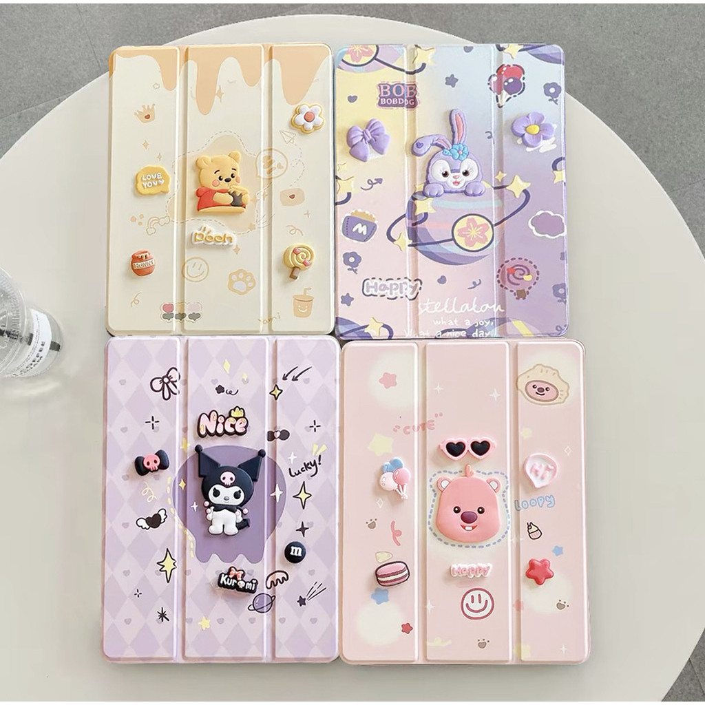 010.เคสฝาพับ เคส สําหรับ ไอแพด iPad Air6 Pro 11 M4 2024 Pro11 Gen 7/8/9 10.2 10.5 Air 3/4/5 10.9 Gen10 มีช่องใส่ปากกา