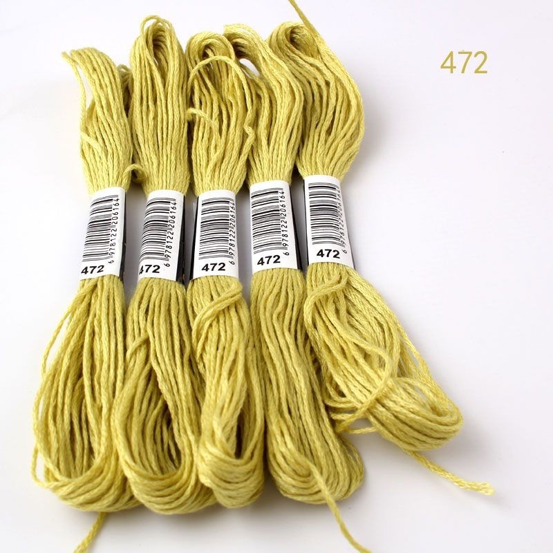 ด้าย DMC 5 Skeins 451-611 ปักครอสติส 8 เมตรไหมขัดฟันเย็บปักถักร้อยสีรุ้งระดับพรีเมียม
