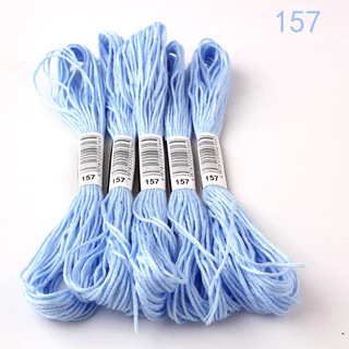 5 Skeins ด้าย DMC 150-326 ปักครอสติส 8 เมตร พรีเมี่ยมสีรุ้งเย็บปักถักร้อยไหมขัดฟัน