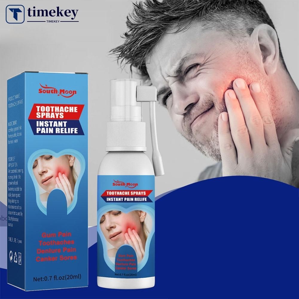 Timekey สเปรย์ปวดฟันบรรเทาเหงือกบวมปวดแก้ปัญหาช่องปากอ่อนส่วนประกอบพืช Toothache สเปรย์ Oral Care B2R8