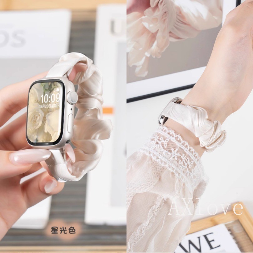 ยืดหยุ่น ขัดถู สายสําหรับ แอปเปิล ดู 49 มม.อัลตร้า 2 44 มม.40 มม.42 มม.41 มม.38 มม.45 มม.ห่วงสร้อยข้อมือสําหรับ iดู ผู้หญิง 9 8 7 6 5 4 กับ 3 วงดนตรี