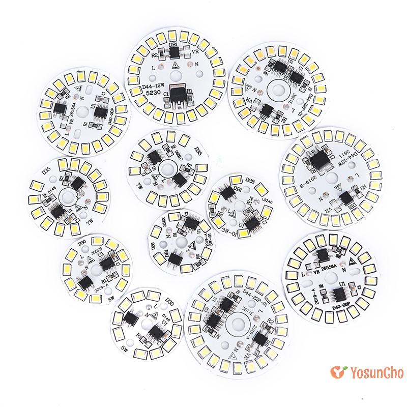 Yosuncho] หลอดไฟ LED แพทช์โคมไฟ SMD แผ่นโมดูลวงกลมแหล่งกําเนิดแสงแผ่นสําหรับหลอดไฟ ใหม่ ใหม่