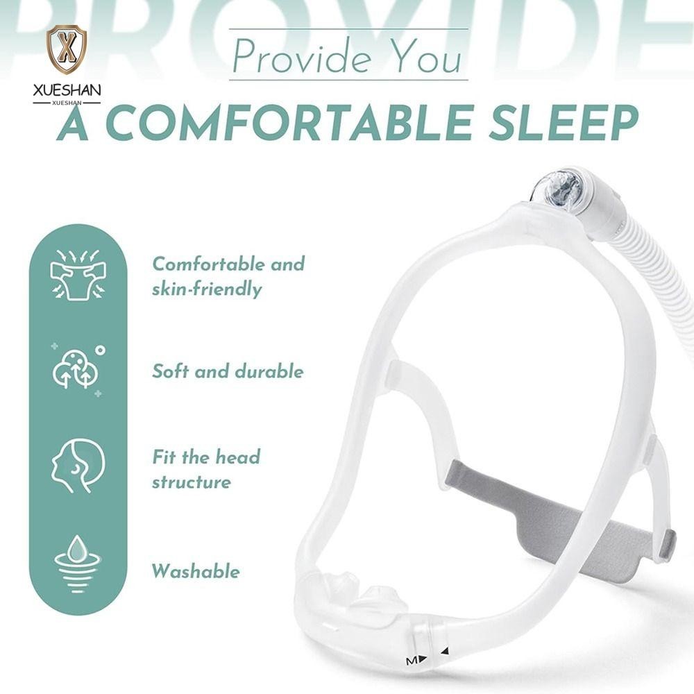 Xueshan สายรัดจมูก, หมวก CPAP แบบเต็มหน้าระบายอากาศได้, อุปกรณ์สายรัด CPAP แบบนุ่มสากลสําหรับ DreamWear
