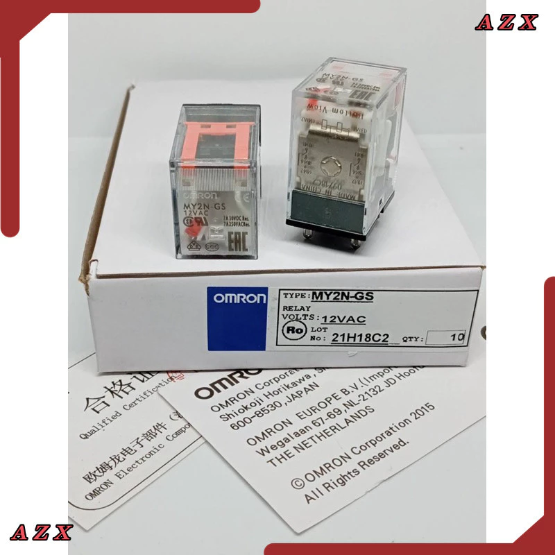 ใน กทม รีเลย์ ของแท้ใหม่ MY2N-GS MY4N-GS 12VDC 24VDC 220vac MY2Gs 12VAc 24vac MY4GS 12vac 24vac relay