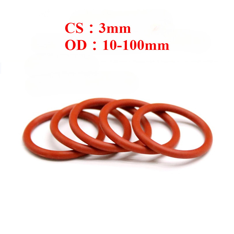 [FGHQ-1-y] โอริง ORing O-ring ยางโอริง VMQ เลือกขนาดได้ (OD10-100 mm. * CS3mm.)