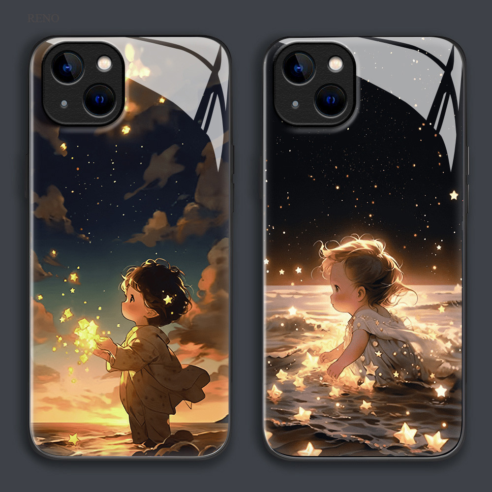 เคส For เคสแข็ง OPPO Reno 12 12F 11 11F 10 8 8T 8Z 7 7Z 6Z 6 5 4 2 4Z 2F F11 F9 F7 F5 Pro Youth 4G 5G ออปโป้ Glass BLK