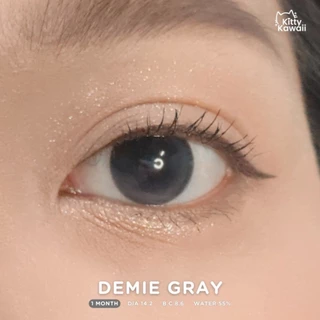 คอนแทคเลนส์(มินิ)🔥Demie🔥(Kitty Kawaii) สี : Brown / Gray รายเดือน มีค่าสายตา