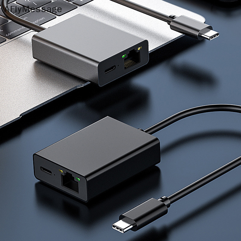 Afl 1000Mbps Type-C ถึง RJ45 สายเคเบิลอินเทอร์เน็ต Plug And Play USB เป็นอะแดปเตอร์เครือข่ายอีเธอร์เน็ตรองรับ PD ชาร์จสําหรับโทรศัพท์มือถือ/แท็บเล็ต TH