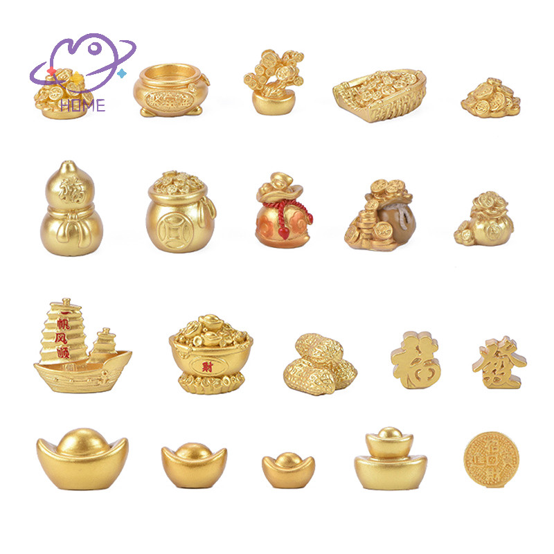 [mayhome] Feng Shui มงคล Fa Cai Money Tree Gold Ingot Bag Lucky Fortune Spring Festival Mascot Desktop Ornament Car Home Decor Craft {TH} ราคา ถูกที่สุด ดีลบีเคเค แกลเลอรีภาพที่ 8