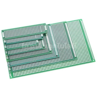 แผ่น PCB แผ่นปริ๊นอเนกประสงค์ 1หน้า/2หน้า Single/Double Side Prototype PCB Printed Circuit Board Perfboard 2.54mm Hol...