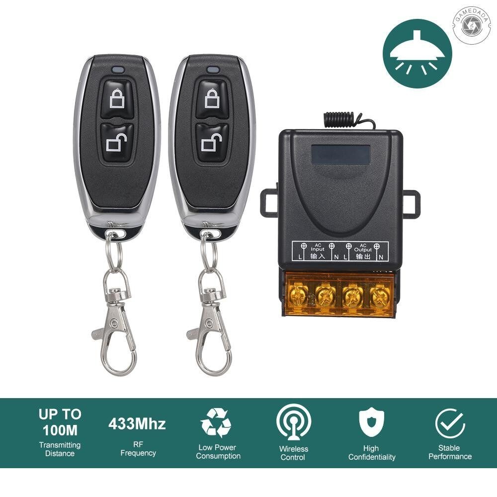 【จัดส่งภายใน 24 ชั่วโมง】433MHz 220V สวิตช์รีโมตควบคุมปั๊มน้ํา 1Ch 30A สวิตช์รีโมทควบคุมรับส่งสัญญาณแบบไร้สาย - รูปที่ 2