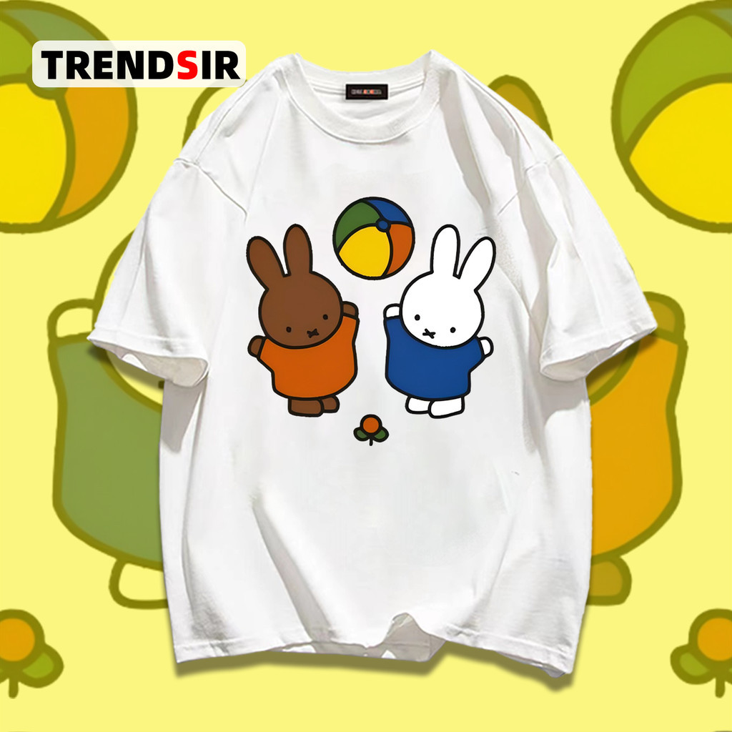 TrendSir พร้อมส่ง เสื้อยืด เสื้อยืดแขนสั้น Miffy เนื้อผ้าดี 100% Cotton 9สี M-3XL