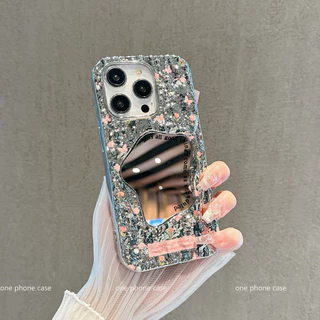 เข้ากันได้กับ iPhone 16 Pro Max iPhone 15 Pro iPhone 13 iPhone 11 เคสโทรศัพท์มีกระจก HXSPJZ009