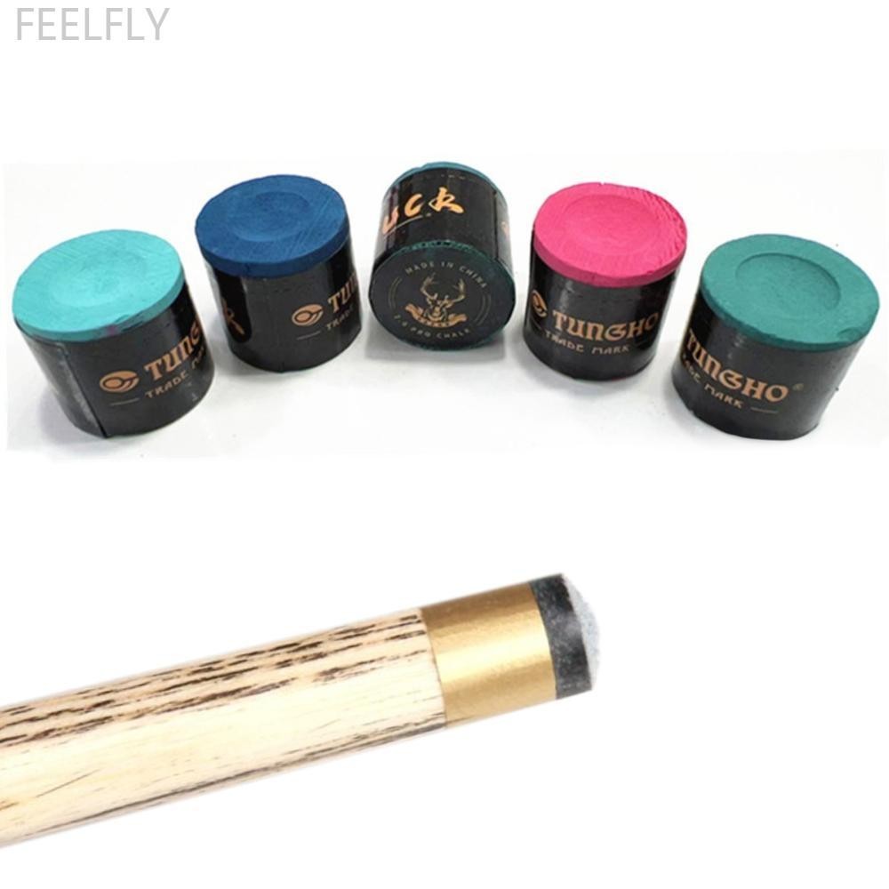 Feelfly 1 ชิ้นบิลเลียดช็อกโกแลตผงอเมริกันสีดํา 8 คิวสนุ๊กเกอร์คิวทรงกระบอกผงอุปกรณ์บิลเลียด P1Q8