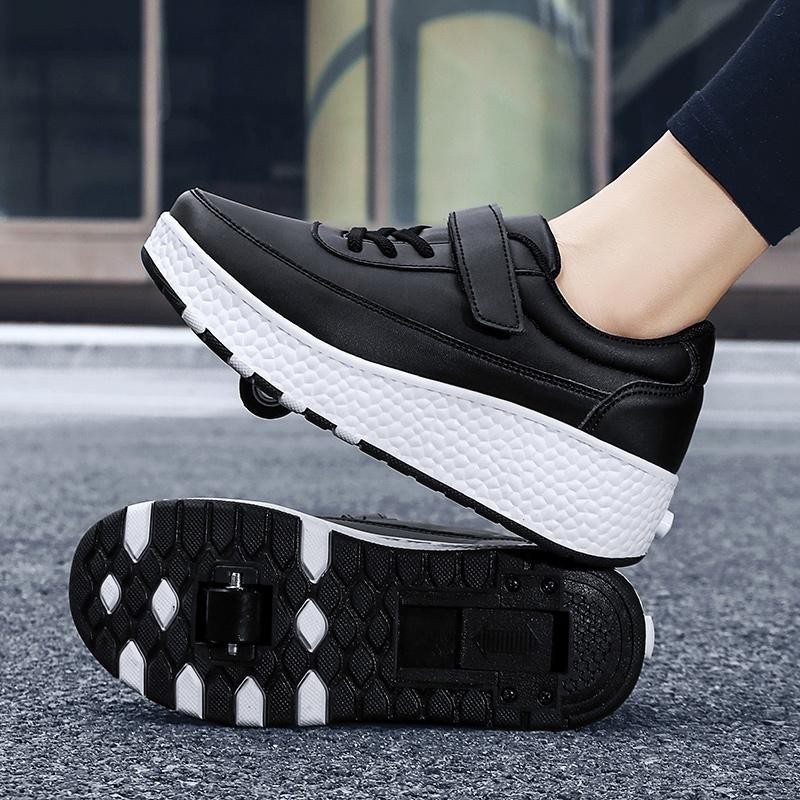 Loveu Kids Roller Shoes รองเท้าผ้าใบเด็กผู้หญิงมีล้อเป็นรองเท้าผ้าใบกีฬาขนาด 27-43