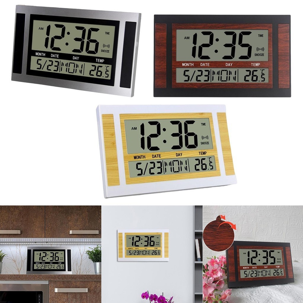 [Lszcx6l] นาฬิกาปลุกดิจิตอล Timmer Anniversary Reminder Snooze Function Calendar Wall Clocks Hall Home Decor พิธีขึ้นบ้านใหม่ Shop
