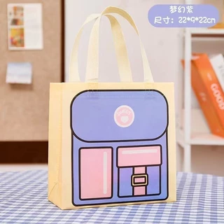 Am bag กระเป๋าถือ ใส่อาหารและกล่องข้าว ไทย🇹🇭ถุงซิปก้นตั้งลายการ์ตูน ถุงใส่ขนมของชำร่วย สามารถใส่อุปกรณ์ไปโรงเรียนได้