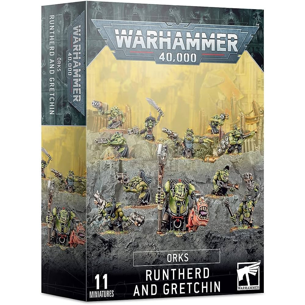 Warhammer 50-16 orks Warhammer 40k Runtherd และ Gretchin