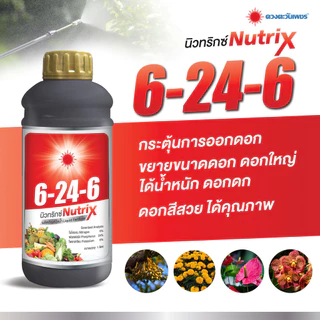 ปุ๋ยน้ำ ดวงตะวันเพชร ปุ๋ยทางใบ ปุ๋ยทุเรียน ไม้ผล ขนาด 1 ลิตร ช่วยเพิ่มความหวาน อะมิโนบำรุงผล ตราดวงตะวันเพชร