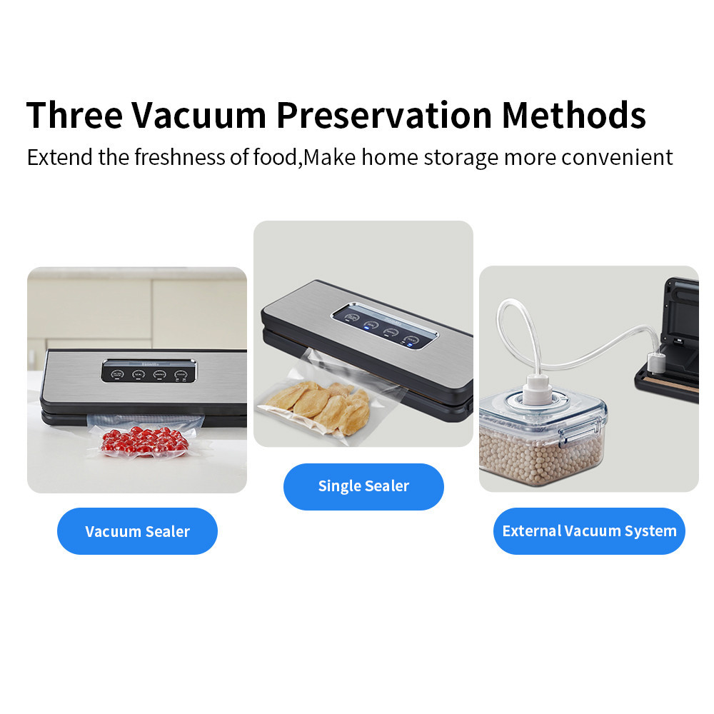 Biolomix สแตนเลส เครื่องซีลสูญญากาศ ปรับโหมดแห้งและเปียกได้ หน้ากว้าง 300MM (Vacuum Sealer) แถมถุงซีล10ใบ ราคา ถูกที่สุด ดีลบีเคเค แกลเลอรีภาพที่ 8