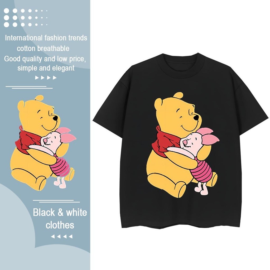 ⭐️ ⭐️ ⭐️  MINNIE Cotton Pattern เสื้อยืดชายหาด 180g Cotton ผู้หญิง DIY Unisex เสื้อผ้า