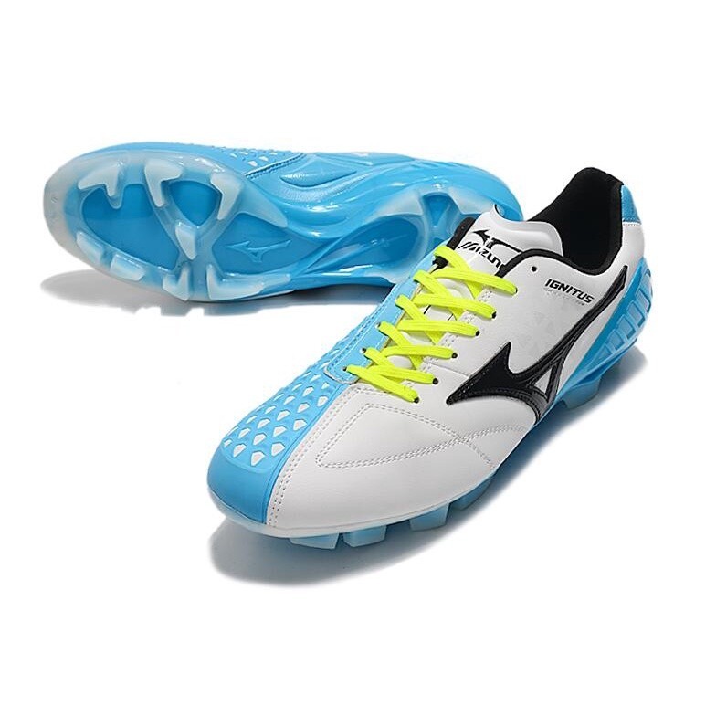 Mizuno ignitus รองเท้าฟุตบอลชายสีขาว P1GA224409ใหม่พร้อมกล่อง