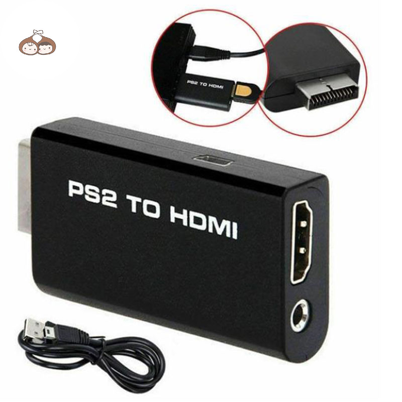 Bef PS2 เป็นอะแดปเตอร์แปลงวิดีโอ HDMI พร้อมเอาต์พุตเสียง 3.5 มม. สําหรับจอภาพ HDTV US ไทย