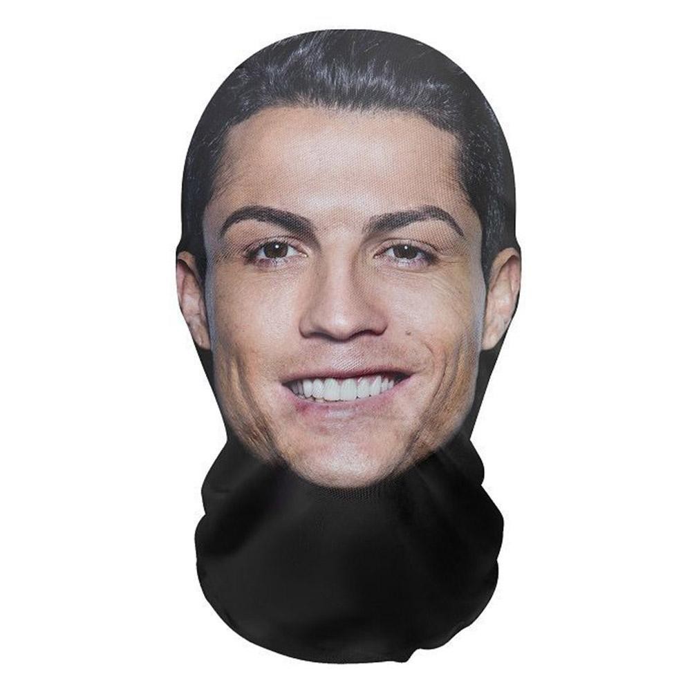 ตลก 3D พิมพ์ไม่มีรอยต่อ CR7 Kanye Face Mask ตลกหัวคอสเพลย์ Headwear ของเล่น