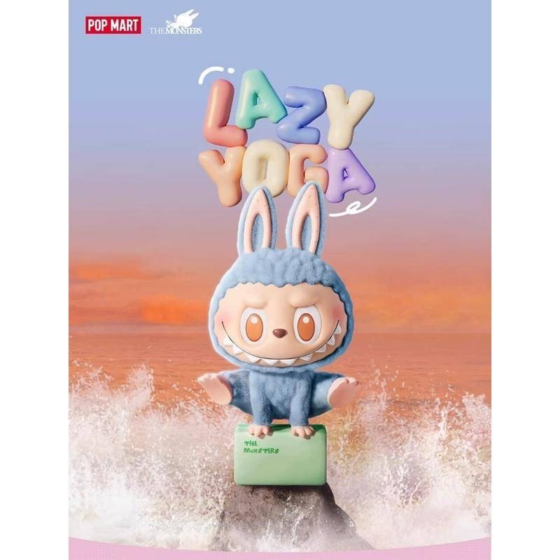 Popmart POPMART THE MONSTERS Lazy Yoga Series Mystery Box LABUBU รูป Mystery Box ของแท้อินเทรนด์เล่นตุ๊กตาวันเกิดคู่ของขวัญวันหยุด