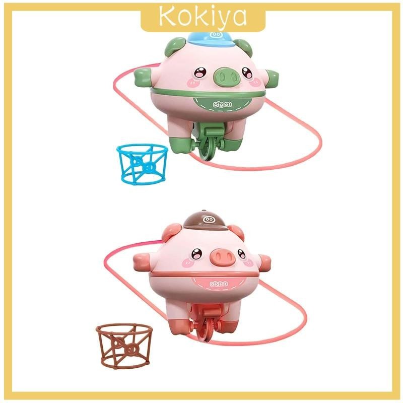 [เปลือก] หมูเดินเชือกแน่นของเล่นสมดุลหุ่นยนต์ของเล่นวงกลมกิจกรรมการศึกษาตลก