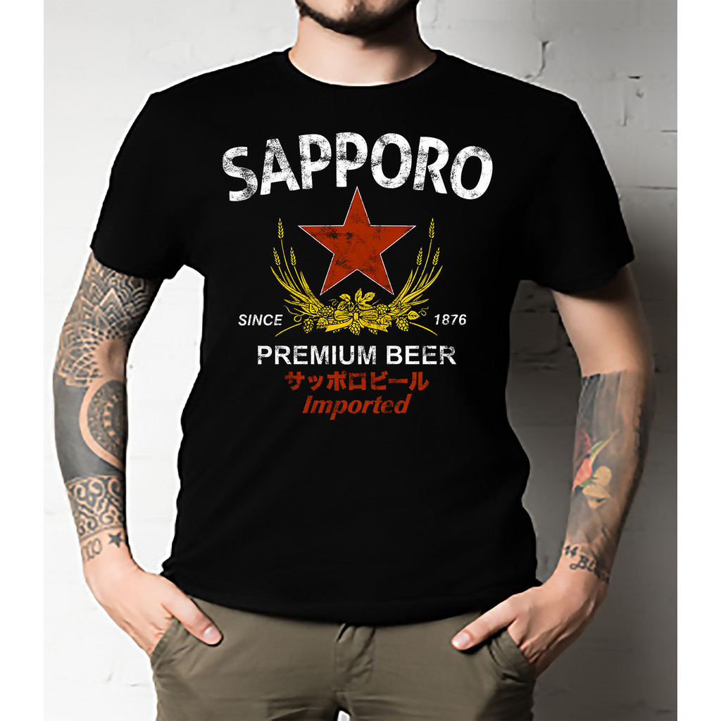 เสื้อยืด Sapporo Beer Essential 1876 ทุกขนาด