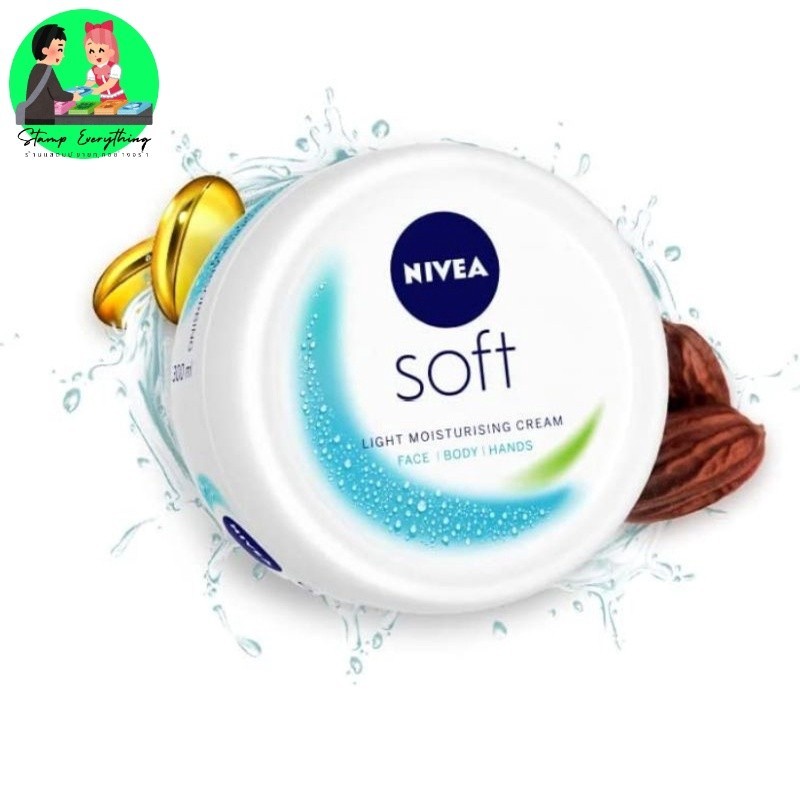 Nivea Soft Light Moisturising Cream นีเวีย ซอฟท์ นำเข้า_[Yosting4] ราคา ถูกที่สุด ดีลบีเคเค