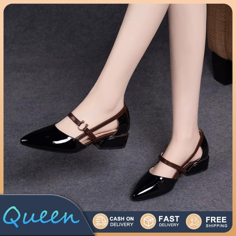 Queen รองเท้าแตะผู้หญิง รองเท้าใส่ไปงานแต่ง