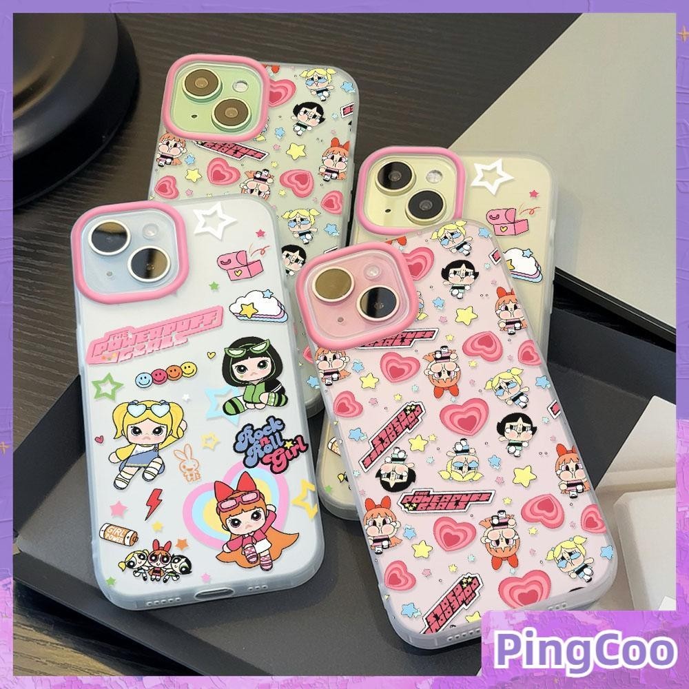 Pingcoo - เคสใส iPhone15 11 Pro Max iPhone เคส TPU นิ่มป้องกันรอยนิ้วมือแบบด้าน สาวๆสวยๆน่ารัก Compatible With iPhone14 13 12 Pro max XS XR 7 8 Plus