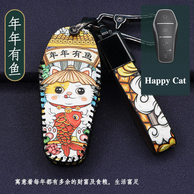 Byd Key Cover Holder พวงกุญแจสําหรับ BYD Atto 3/Seallion 07/Dolphin/Seal/M6/Dolphin mini Remote Key Case - รูปที่ 3