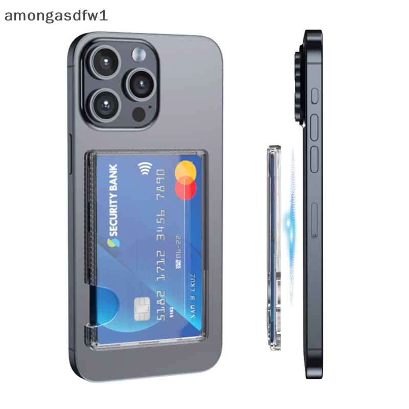 Amongassdfw1 โปร่งใสแม่เหล็กโทรศัพท์ฝาหลังสําหรับ Iphone 12 สําหรับ Magsafe สําหรับ Samsung Xiaomi Huawei สําหรับ ID Card Bank การ์ดใหม่