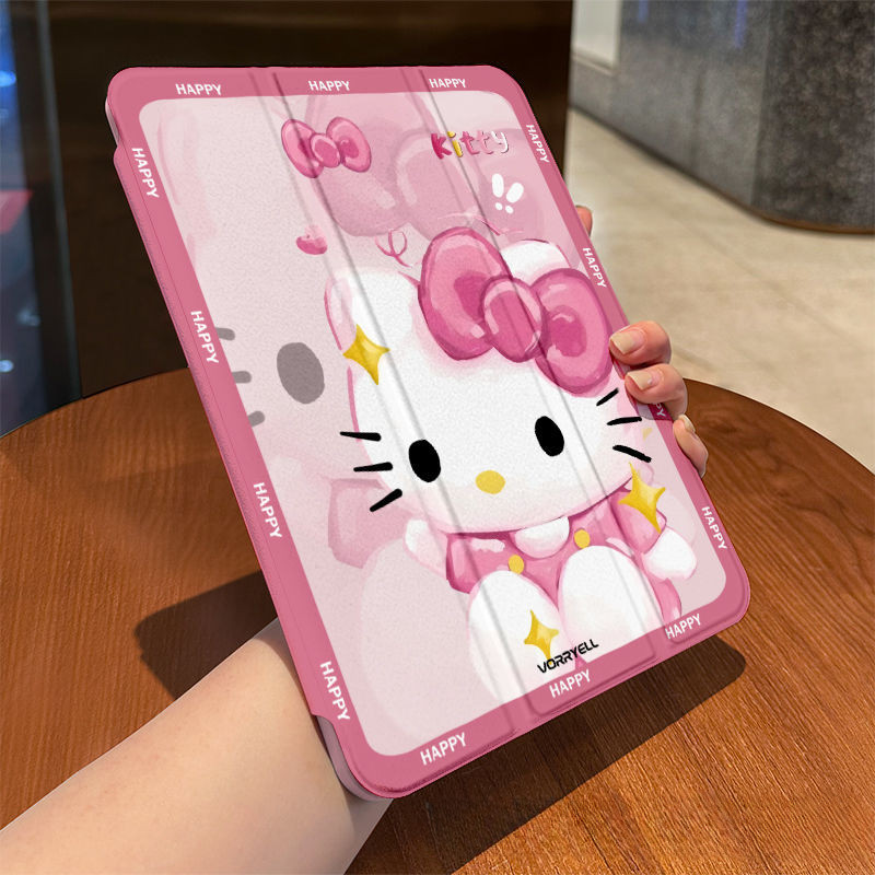 เคส Ipad 360 ° Rotationcute High Beauty Hellokitty เหมาะสําหรับอะคริลิค iPad Air6 Gen7/8/9 10.2 Gen5/6 9.7 Air4 Air5 10.9 Pro11 Gen10 Triple พับ iPad Cover ราคา ถูกที่สุด ดีลบีเคเค แกลเลอรีภาพที่ 4