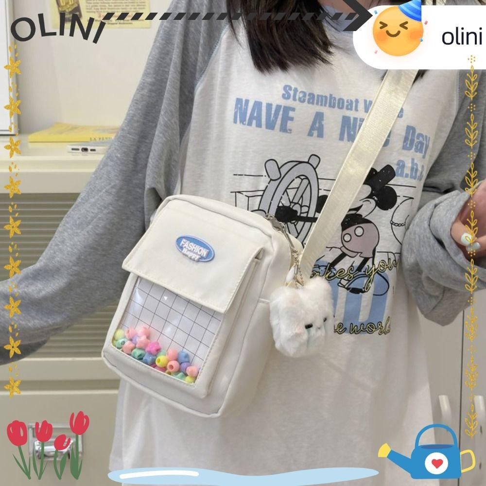Olini กระเป๋าตุ๊กตา, PVC Uniform JK Kawaii Itabag, กระเป๋าสะพายกระเป๋าสะพายข้างกระเป๋าใส