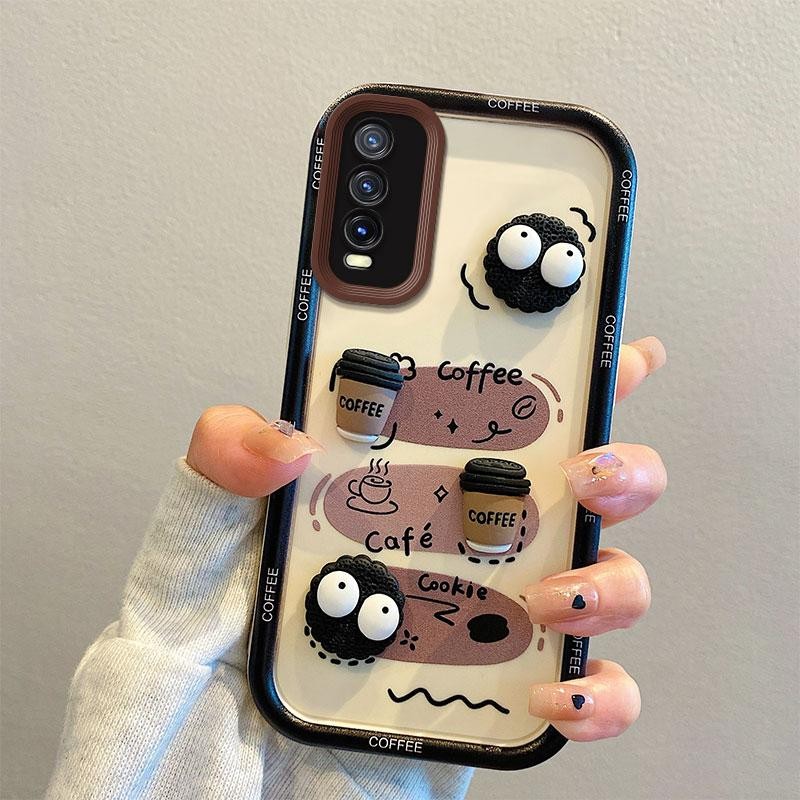 การ์ตูนนุ่มสําหรับ VIVO Y12a Y 12a V2102 กรณีซิลิโคน TPU น่ารักปกหลังป้องกันเลนส์โทรศัพท์ Caing
