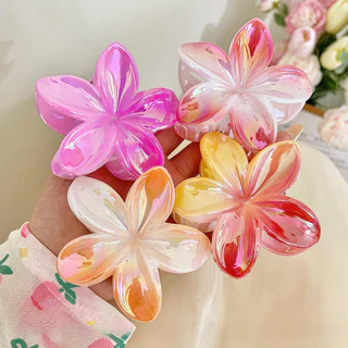 ใหม่ที่มีสีสันฮาวาย Plumeria ดอกไม้ Hairpin Grips คลิป Barrettes อุปกรณ์เสริม