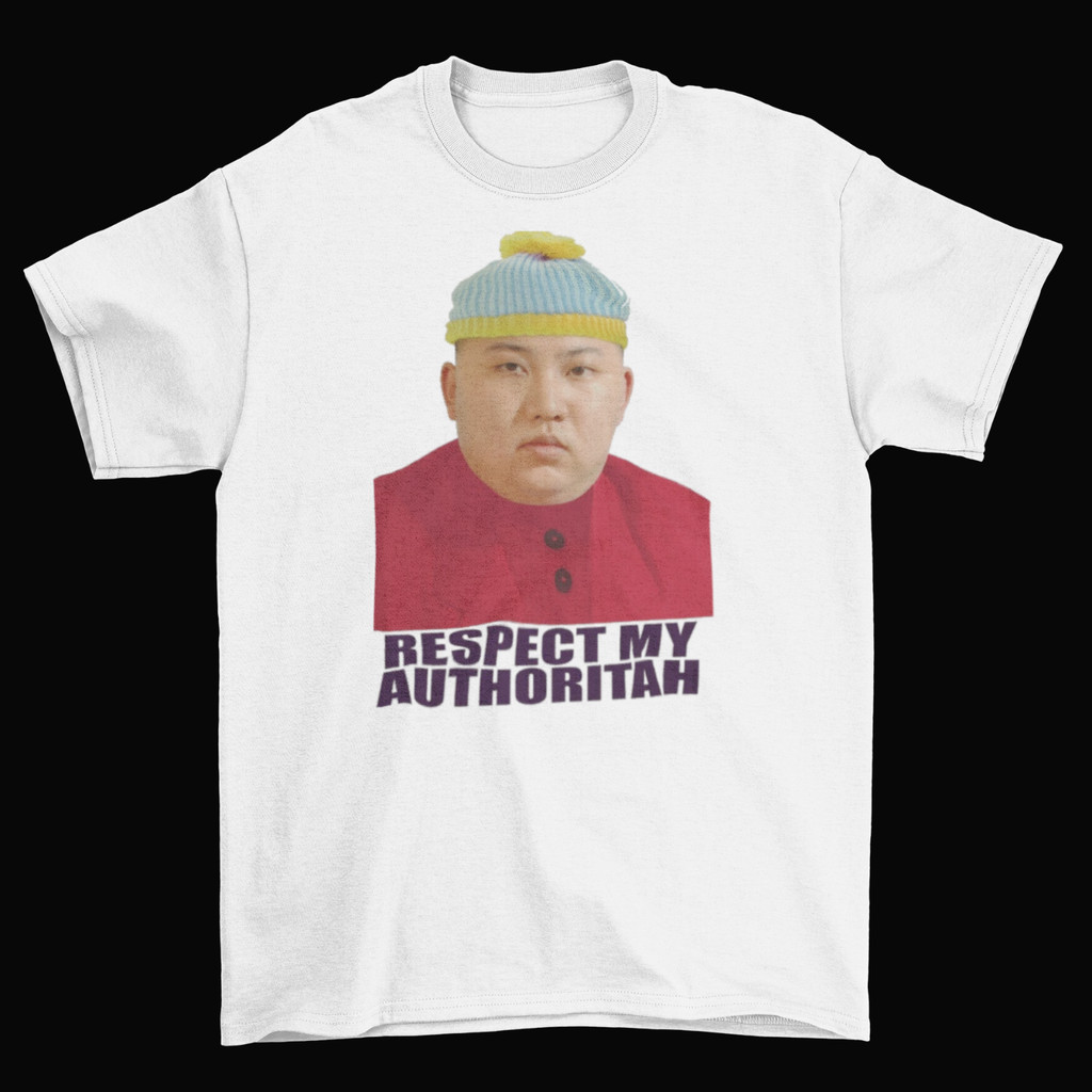 เสื้อยืด Kim Jong Un Cartman ผ้าฝ้ายผู้ใหญ่ South Park North Korea ใหม่