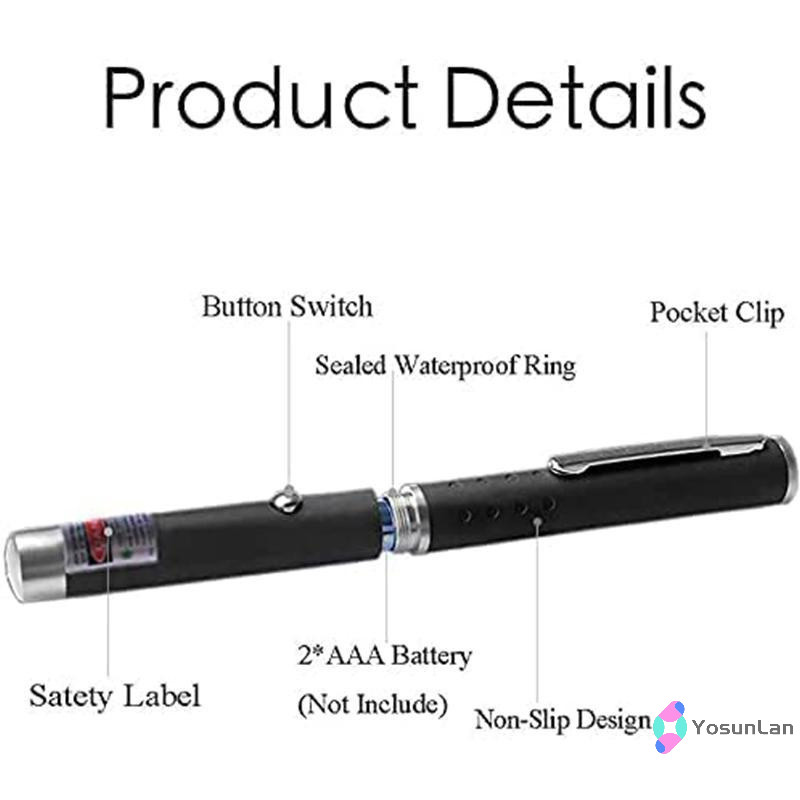 Yosunlan] Laser-303 ไฟฉายเลเซอร์โครงการ 650nm 5mw แสงเลเซอร์สีแดงกว่าหลายกิโลเมตรใหม่