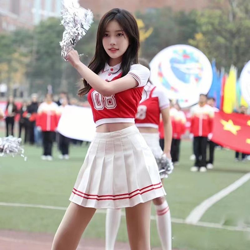 กลุ่มสาวเกาหลีนักเรียนมัธยมต้นวิทยาลัยกลุ่มประสิทธิภาพเวทีเครื่องแบบเกมโรงเรียนเชียร์ลีดเดอร์ประสิทธิภาพเครื่องแต่งกาย หรือ240822