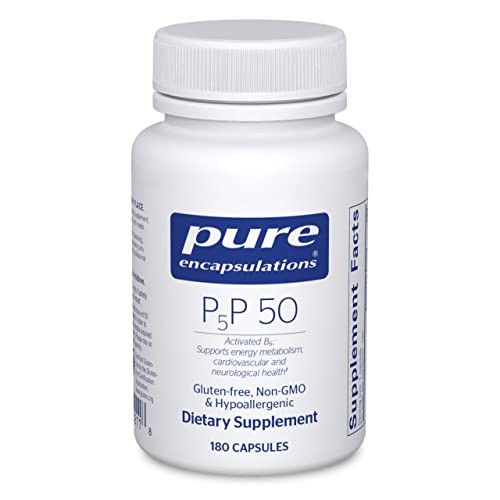 Encapsulations บริสุทธิ์ P5P 50 - Active Vitamin B6 180 แคปซูล - การเผาผลาญพลังงานและสมอง