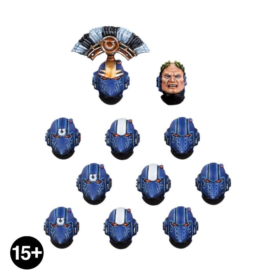 Z0591 Ultramarines MKVI Heads Resin Miniatures Model Plate